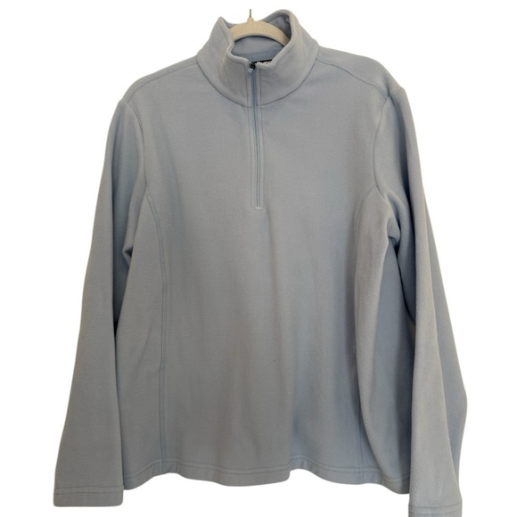 Lands’ End Fleece Quarter Zip Pullover - Periwinkle - Size M (10-12) - Preowned - Picture 1 of 5